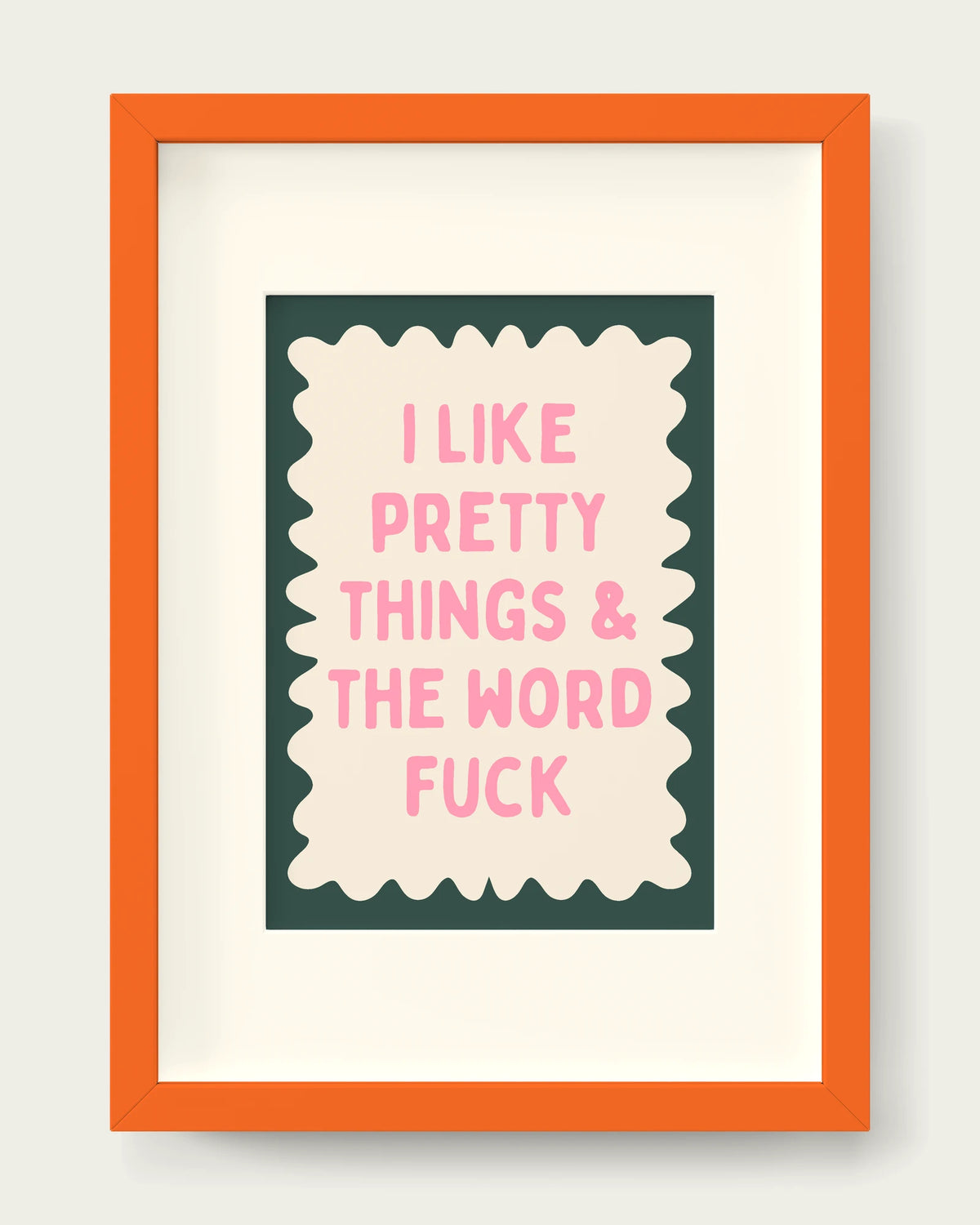 Blush-Pink-&-Forest-Green/Orange+mount
