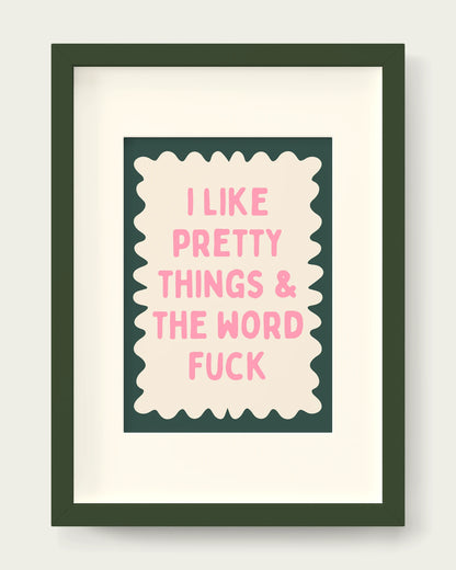 Blush-Pink-&-Forest-Green/Dark Green+mount