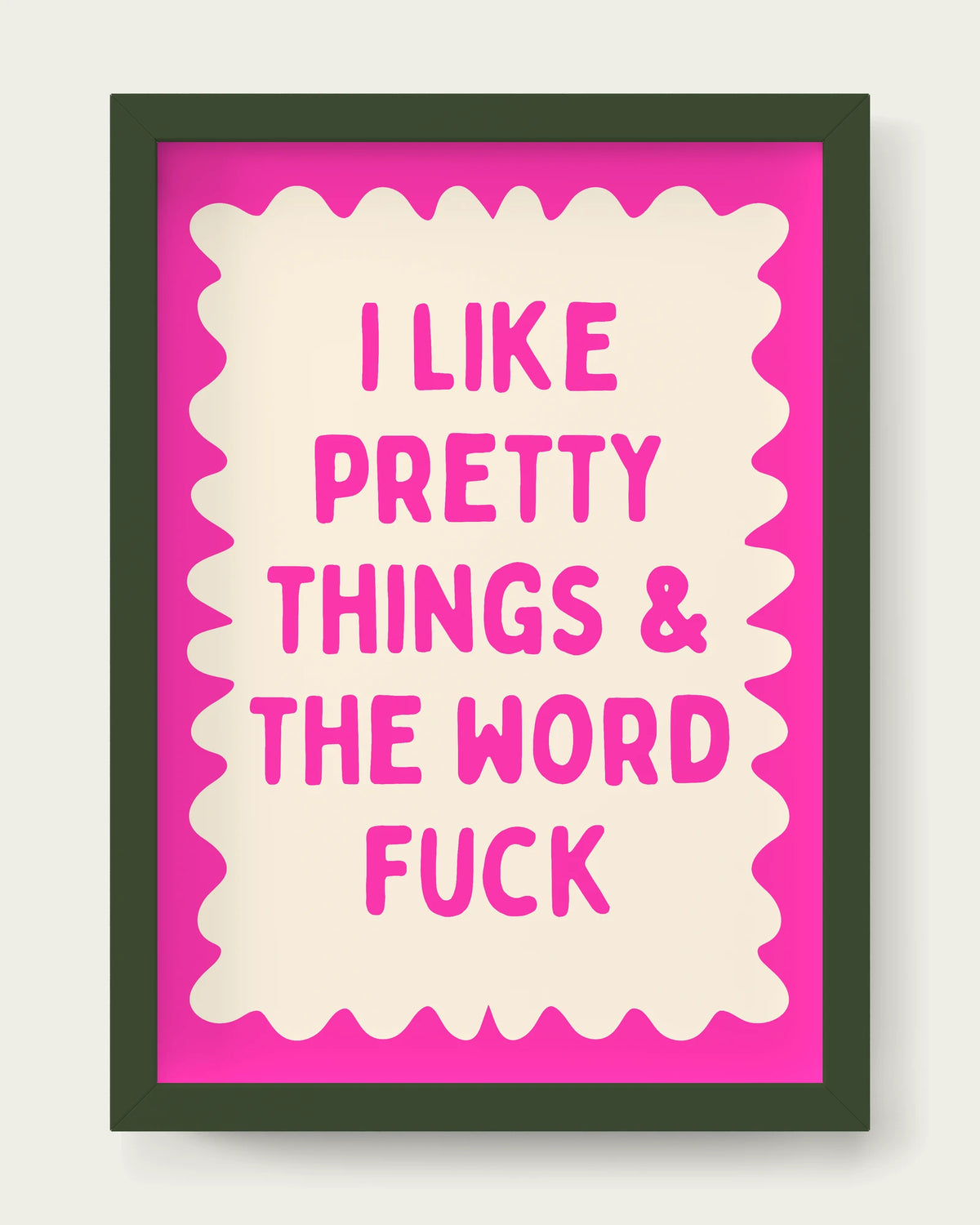 Hot-Pink/Dark Green