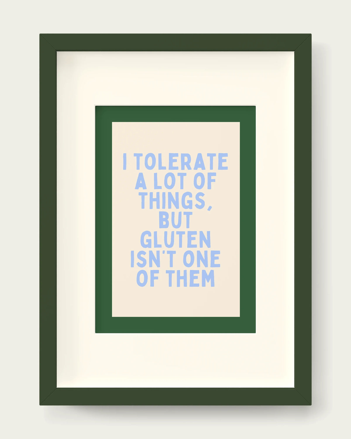 Cornflower-&-Pine/Dark Green+mount