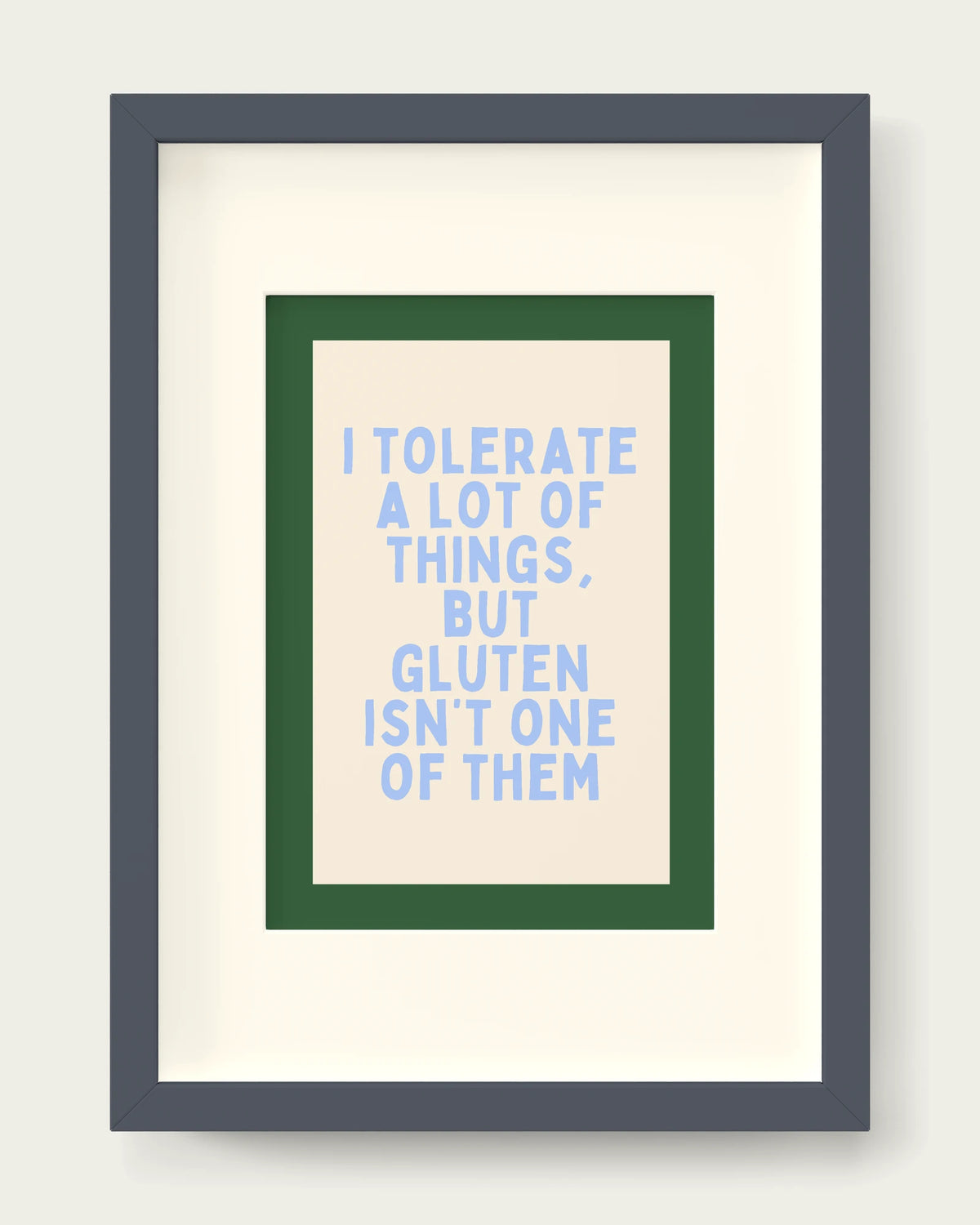 Cornflower-&-Pine/Dark Grey+mount