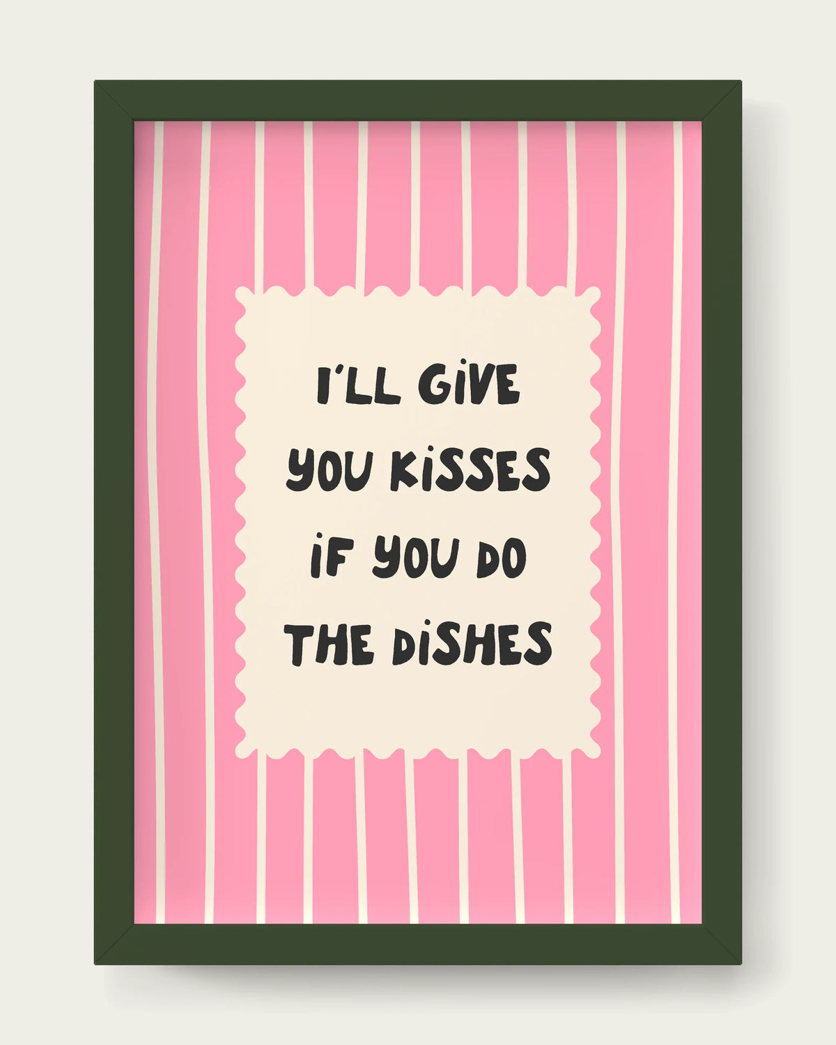 Blush-Pink/Dark Green