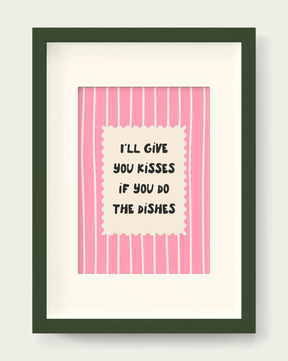 Blush-Pink/Dark Green+mount