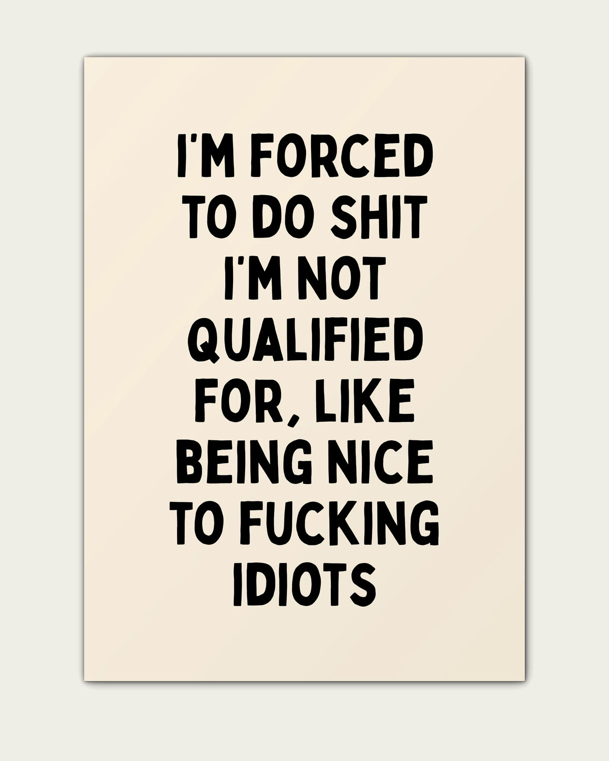 Black-&-Cream/Unframed