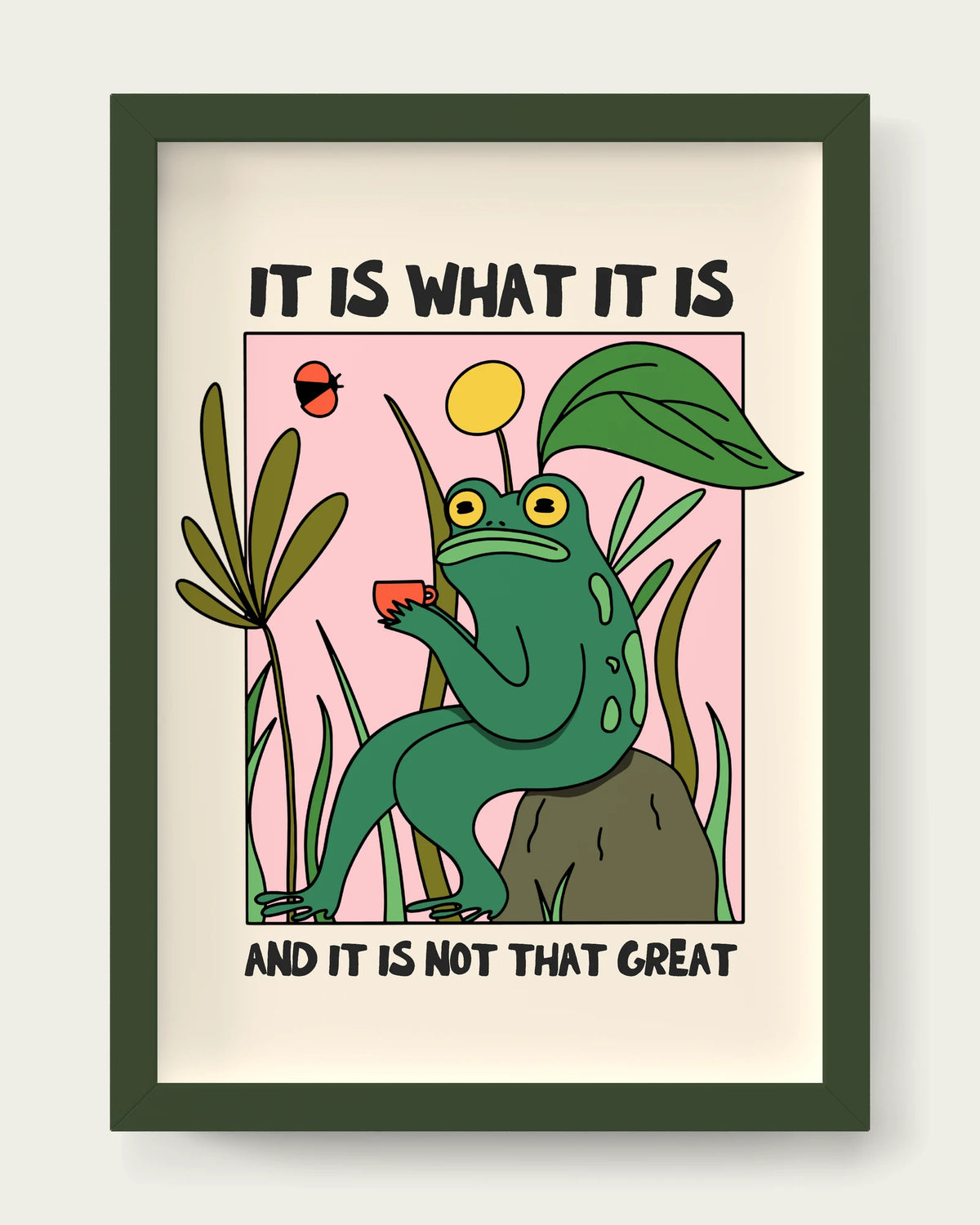 Cream/Dark Green