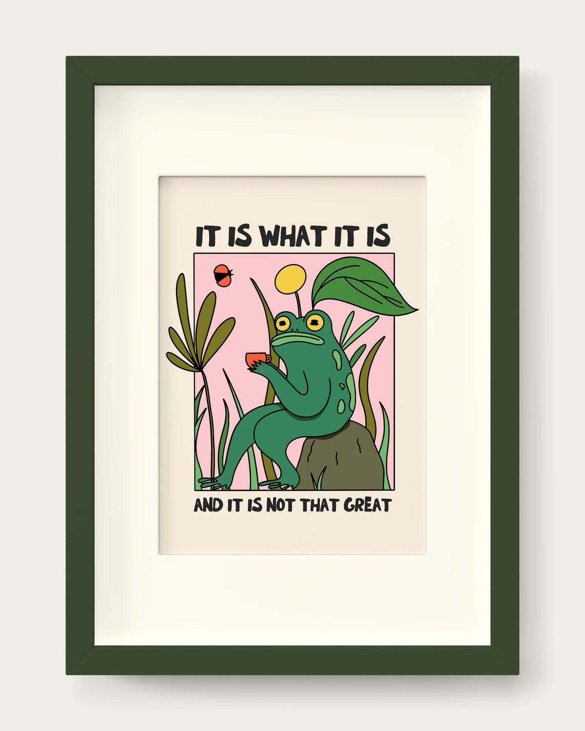 Cream/Dark Green+mount