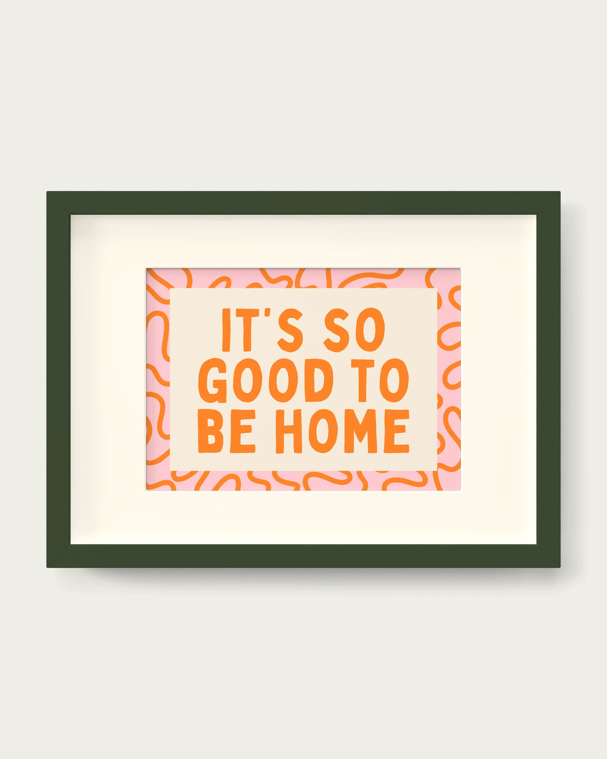 Orange-&-Blush-Pink/Dark Green+mount