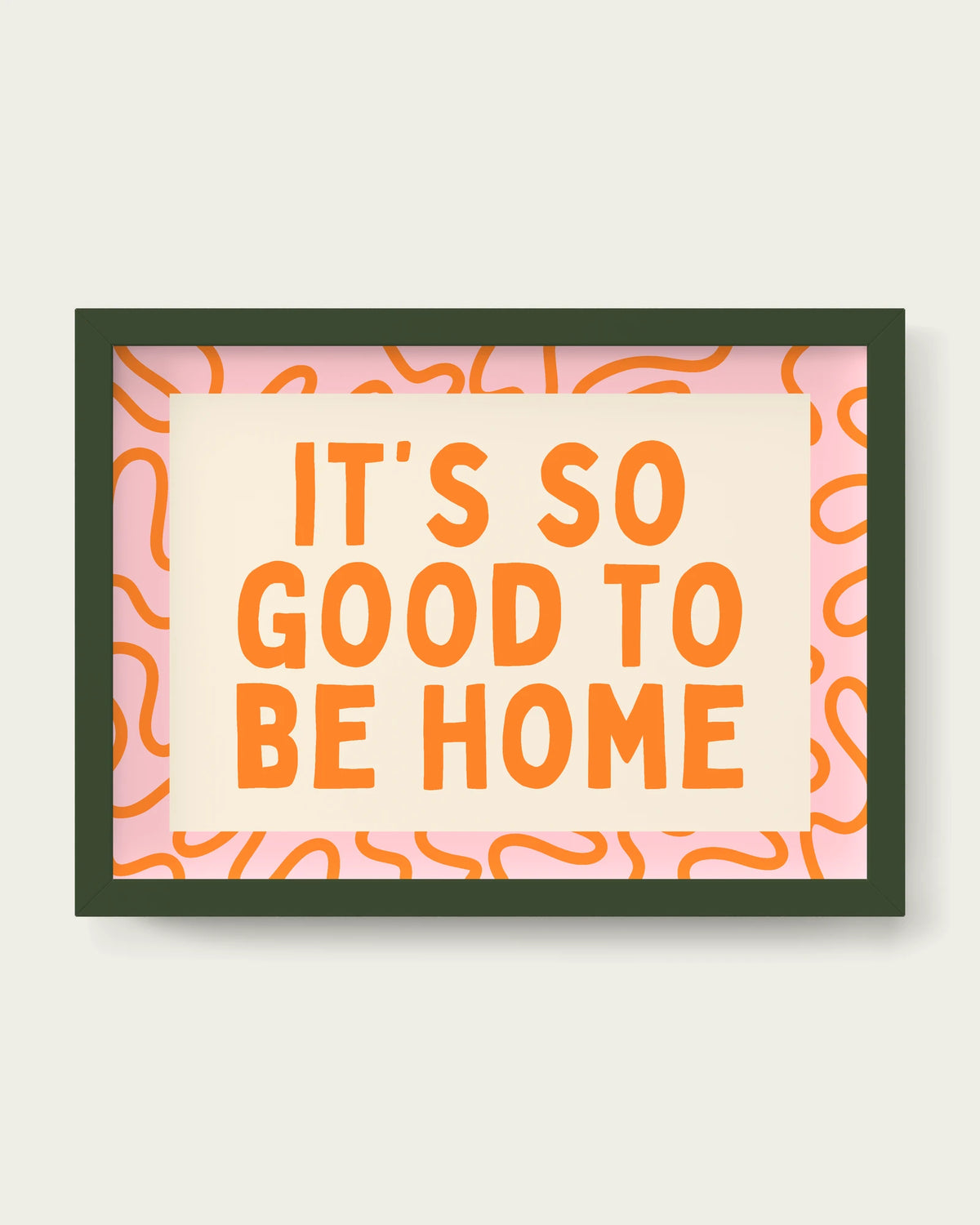 Orange-&-Blush-Pink/Dark Green