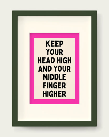 Hot-Pink/Dark Green+mount