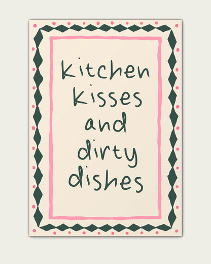 Forest-Green-&-Blush-Pink/Unframed