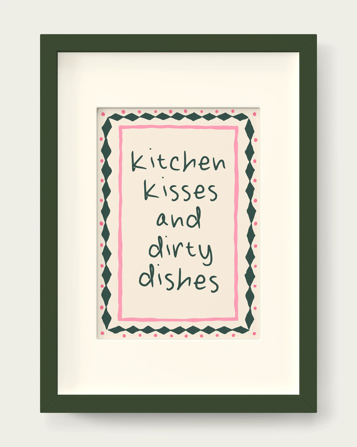 Forest-Green-&-Blush-Pink/Dark Green+mount
