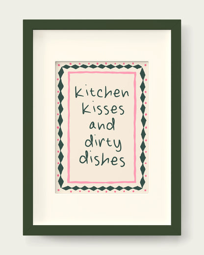 Forest-Green-&-Blush-Pink/Dark Green+mount