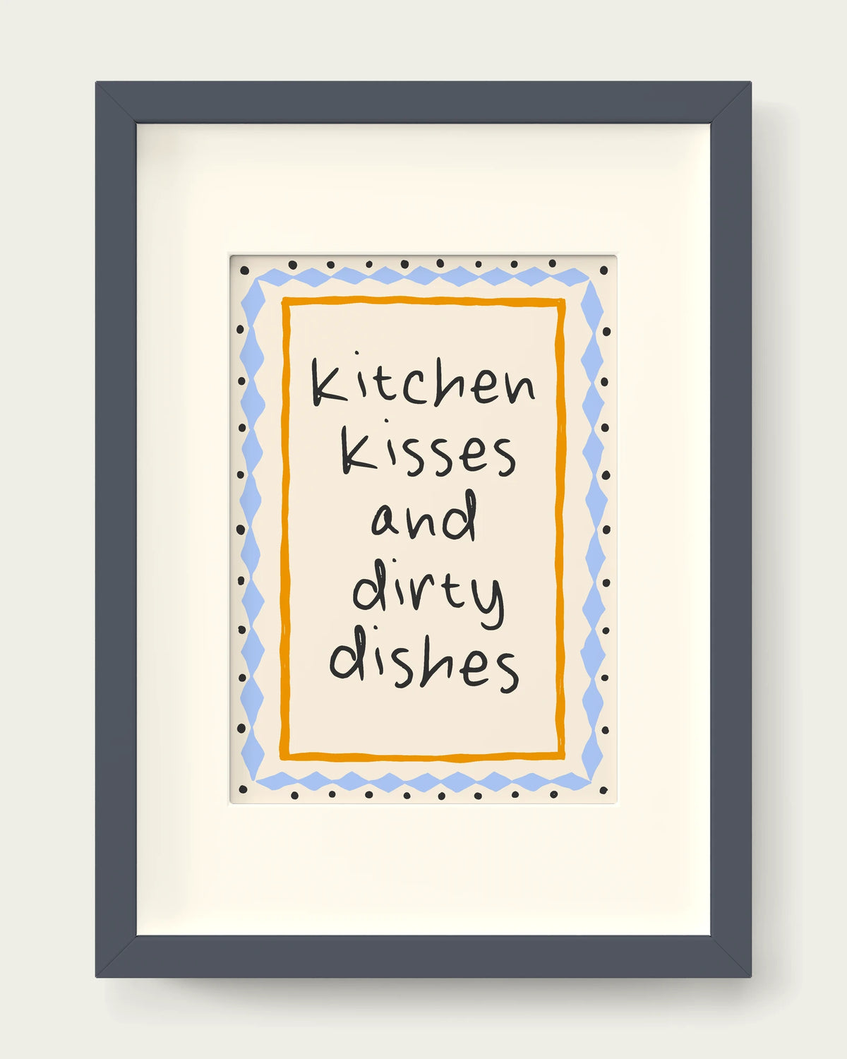 Mustard-&-Cornflower/Dark Grey+mount
