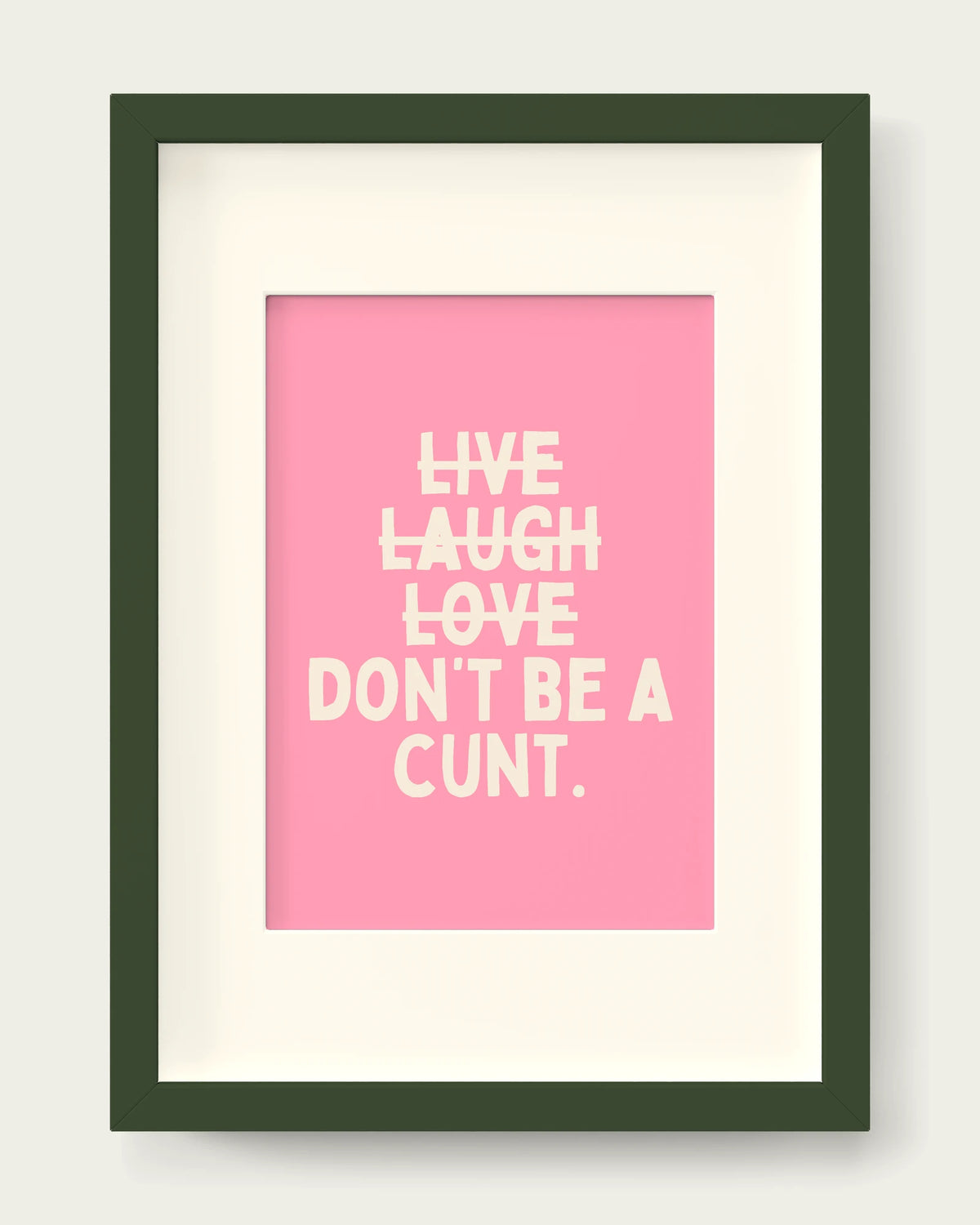 Blush-Pink/Dark Green+mount