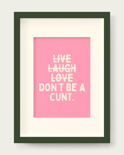 Blush-Pink/Dark Green+mount