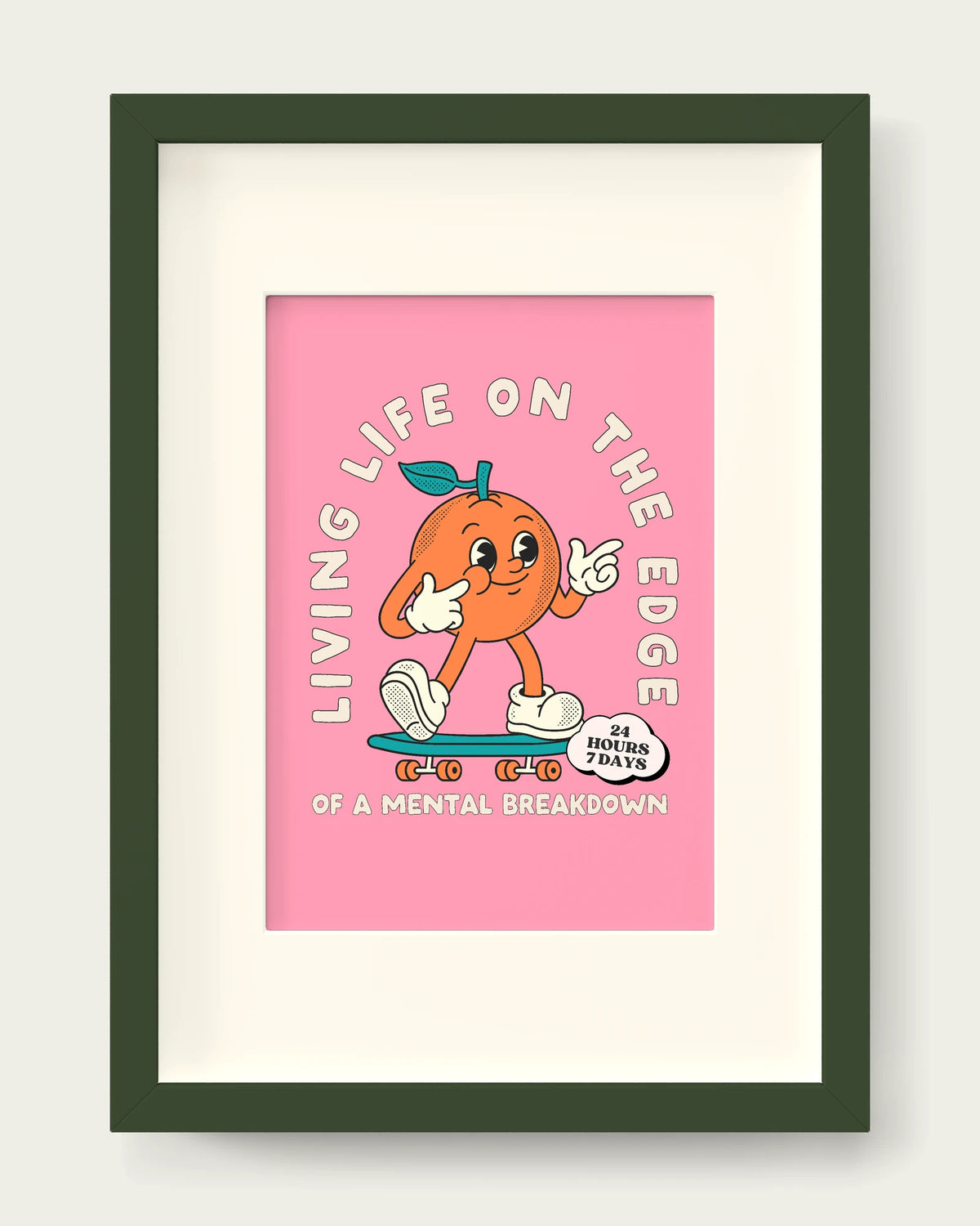 Blush-Pink/Dark Green+mount