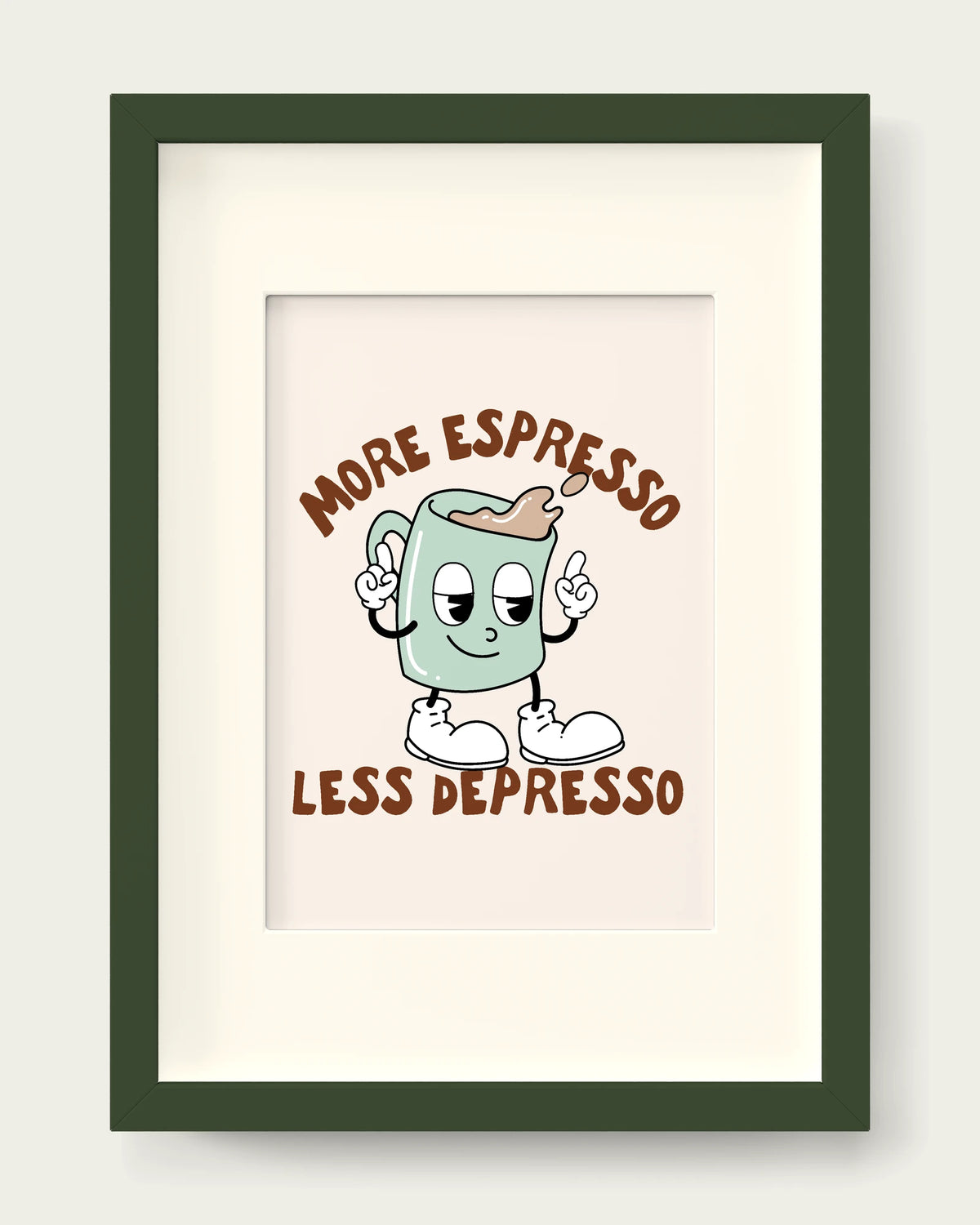Pecan-&-Peppermint/Dark Green+mount