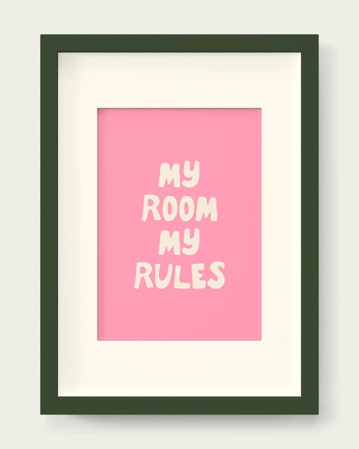 Blush-Pink/Dark Green+mount