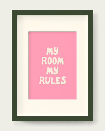 Blush-Pink/Dark Green+mount