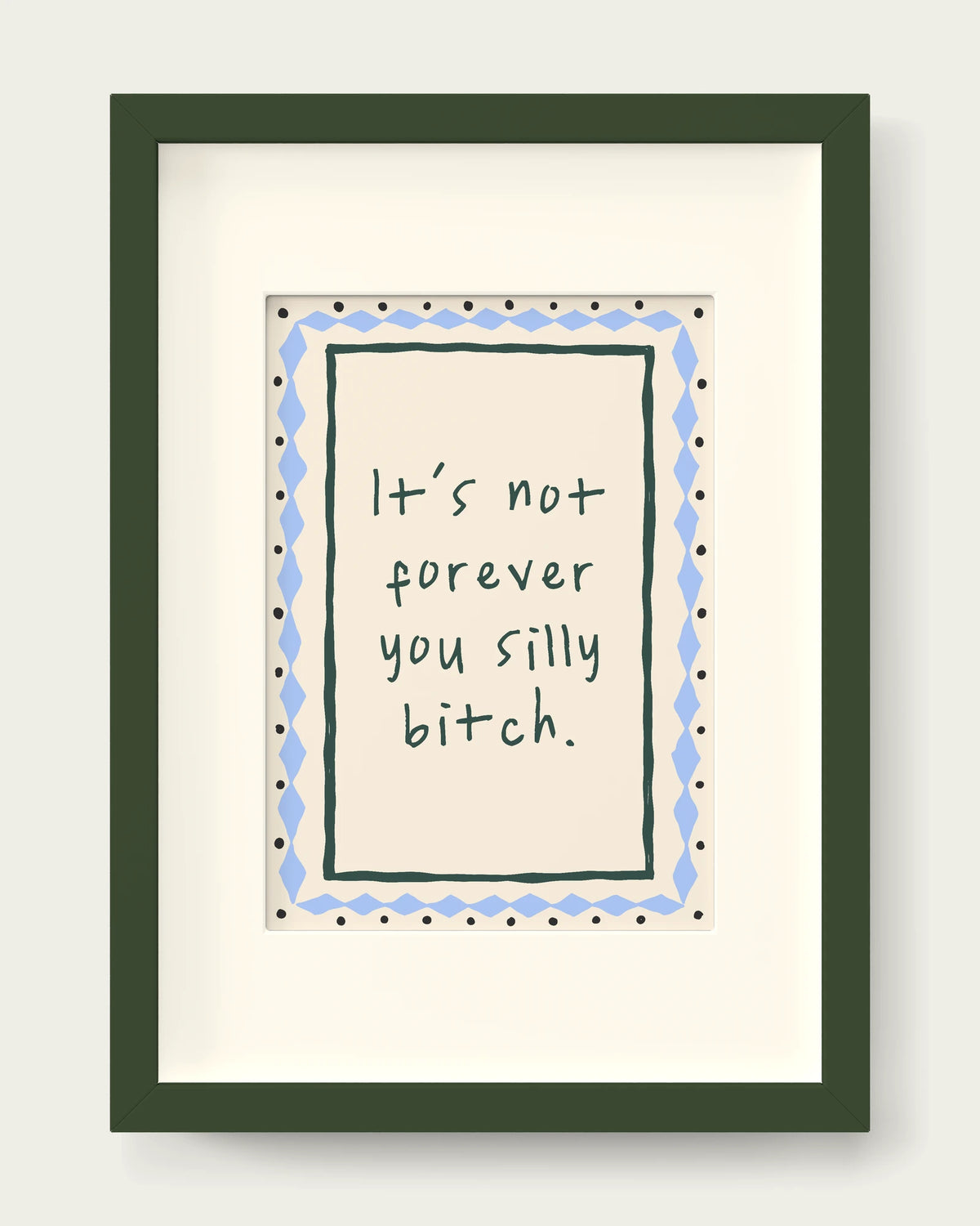 Cornflower/Dark Green+mount