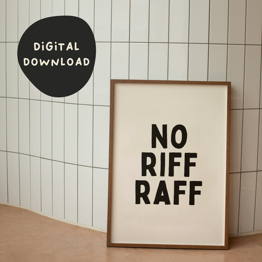 Digital Download | No Riff Raff | Blush Pink and Cream