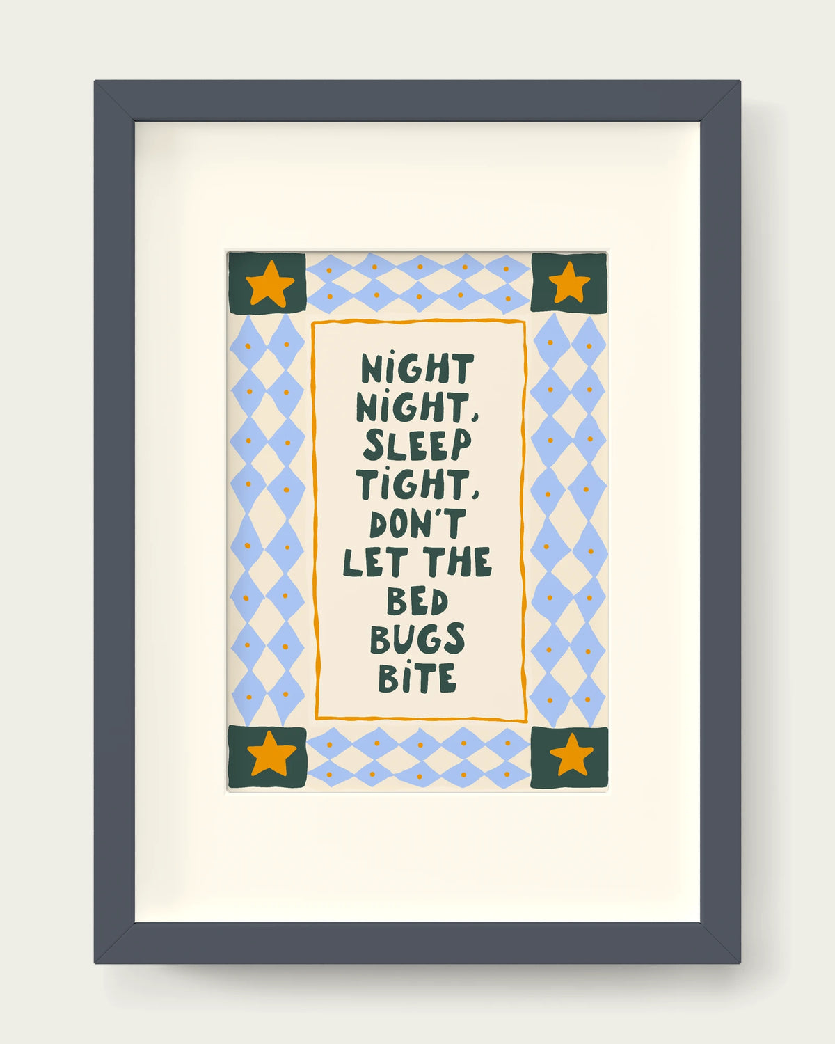 Cornflower-&-Mustard/Dark Grey+mount