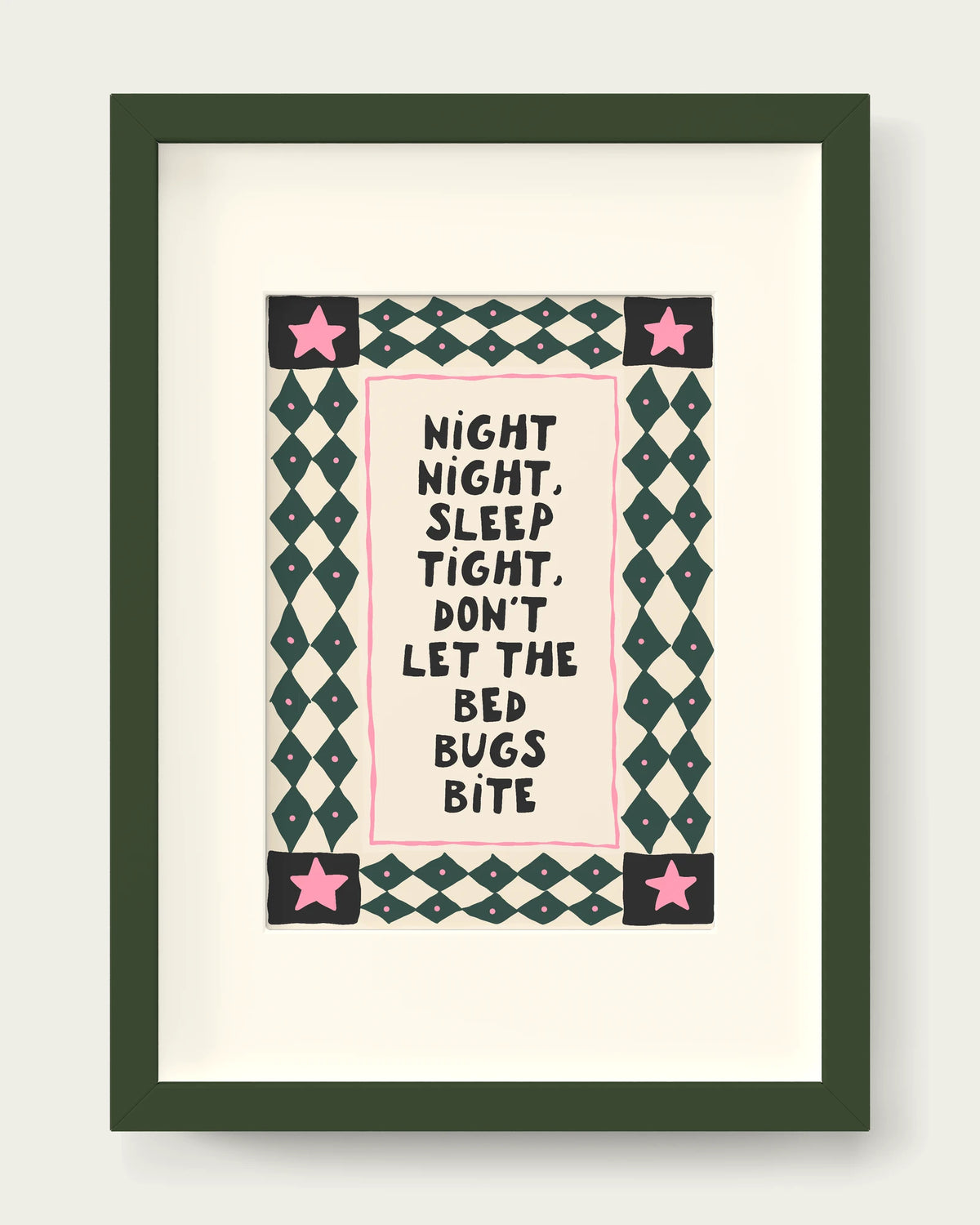 Forest-Green-&-Blush-Pink/Dark Green+mount