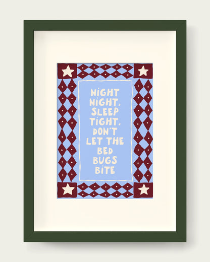 Plum-&-Cornflower/Dark Green+mount