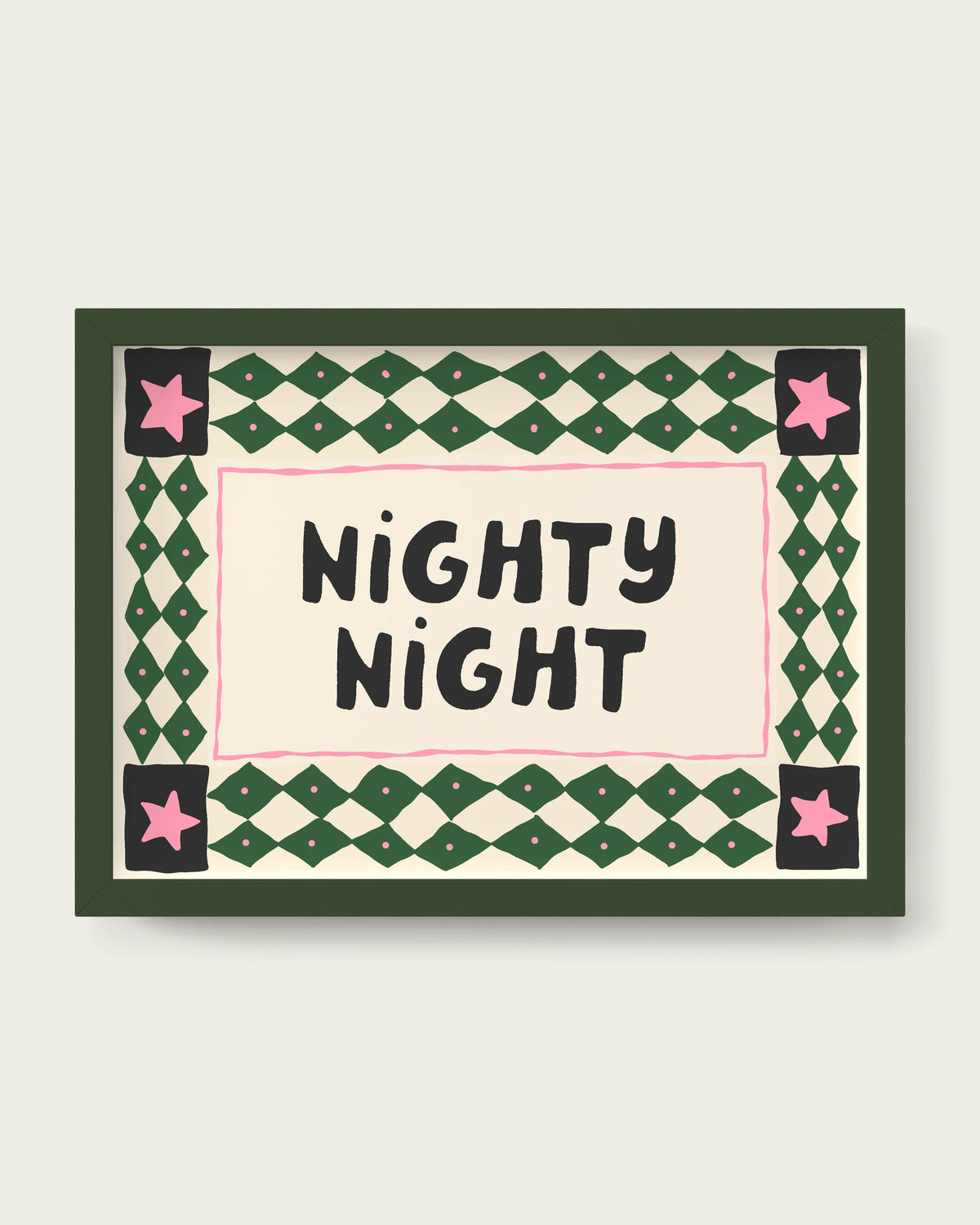 Hunter-Green-&-Blush-Pink/Dark Green