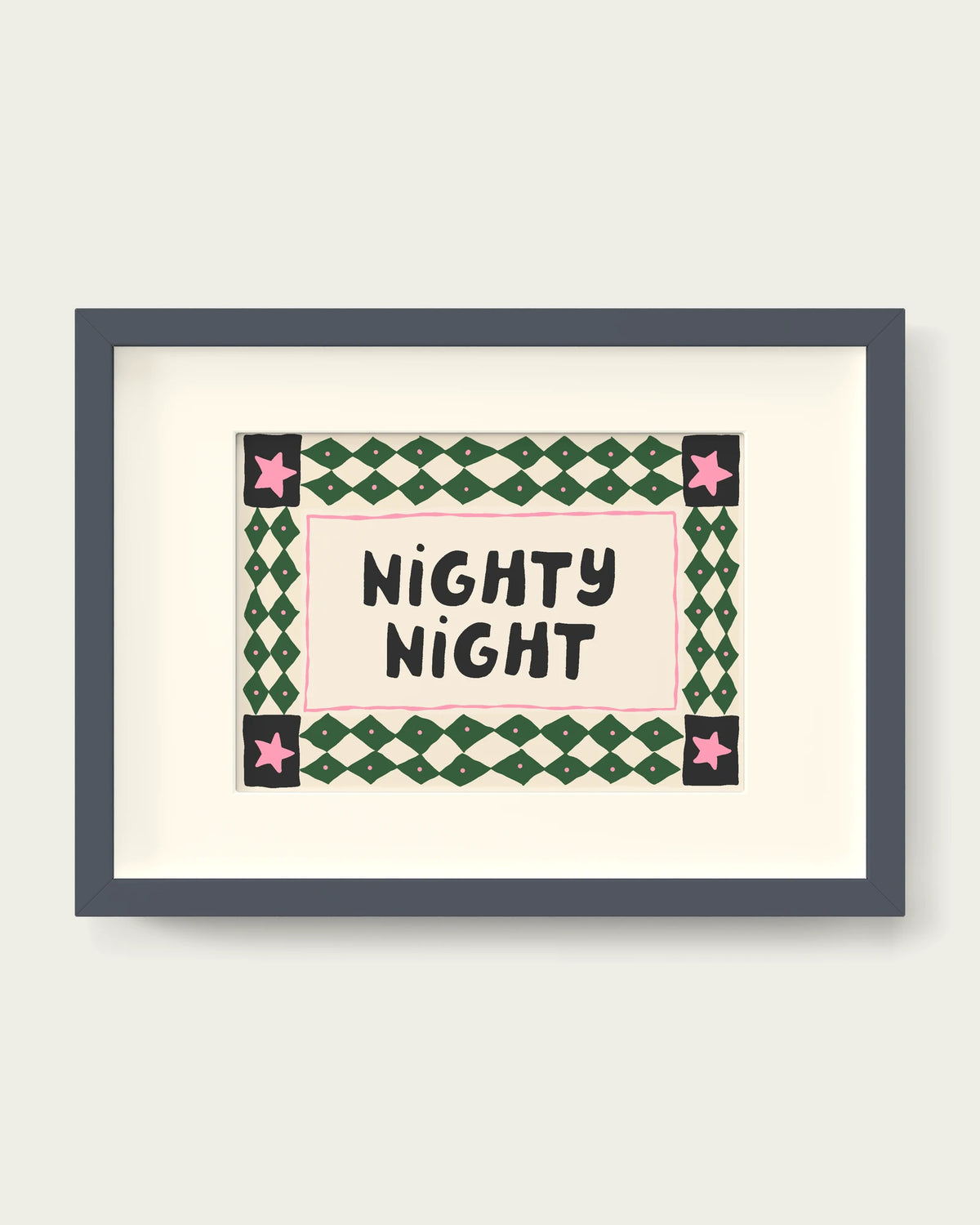 Hunter-Green-&-Blush-Pink/Dark Grey+mount