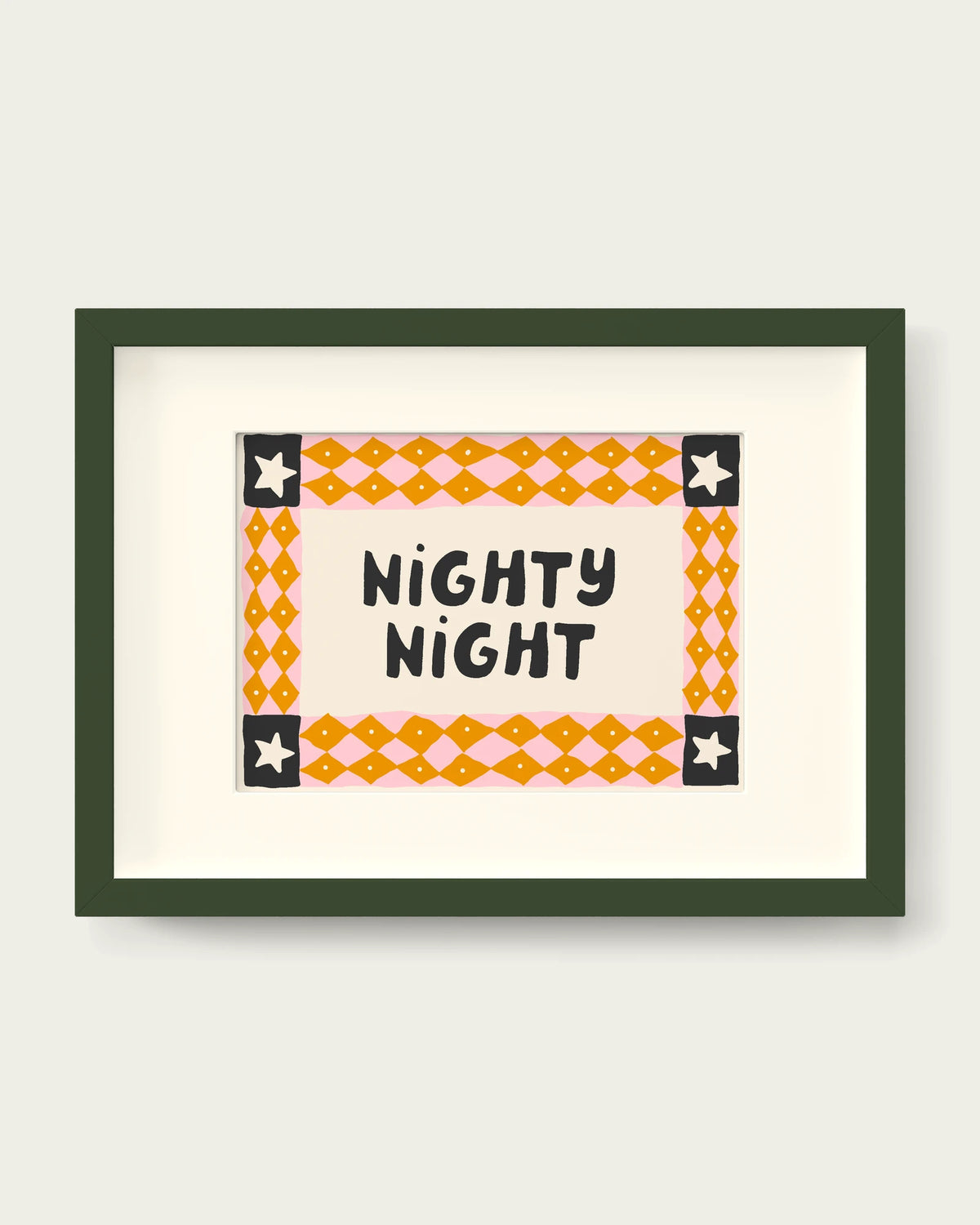 Milkshake-&-Mustard/Dark Green+mount