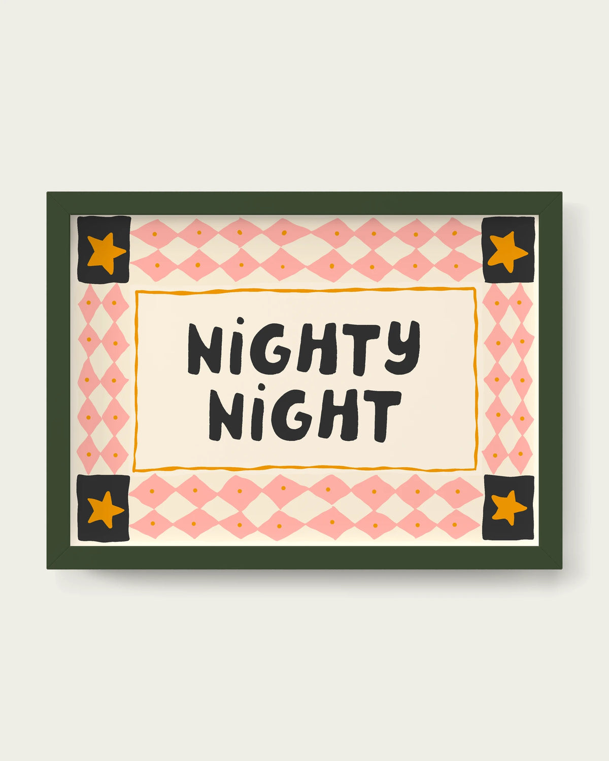 Peach-&-Charcoal/Dark Green
