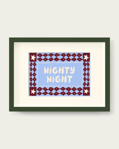 Plum-&-Cornflower/Dark Green+mount