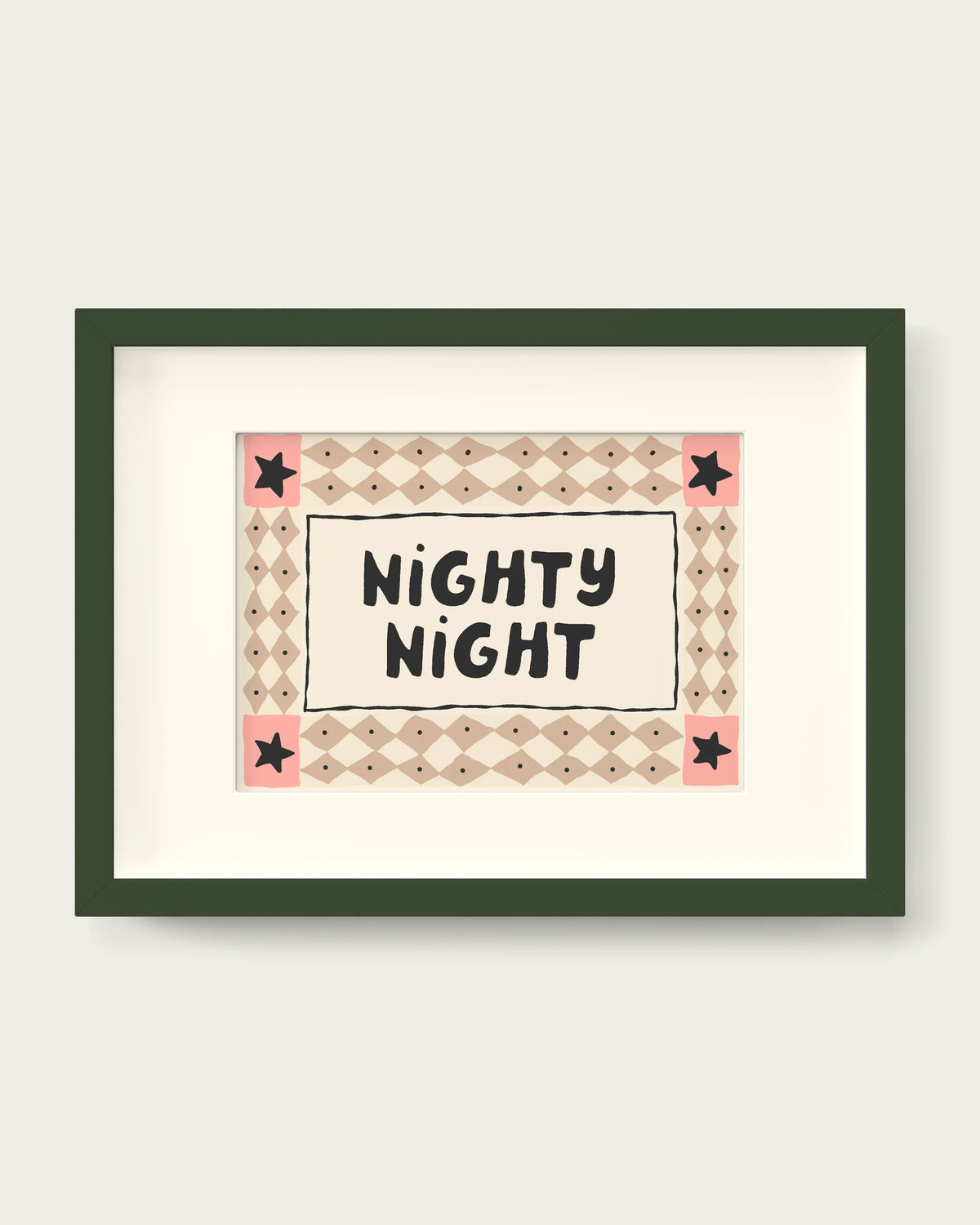Toast-&-Peach/Dark Green+mount