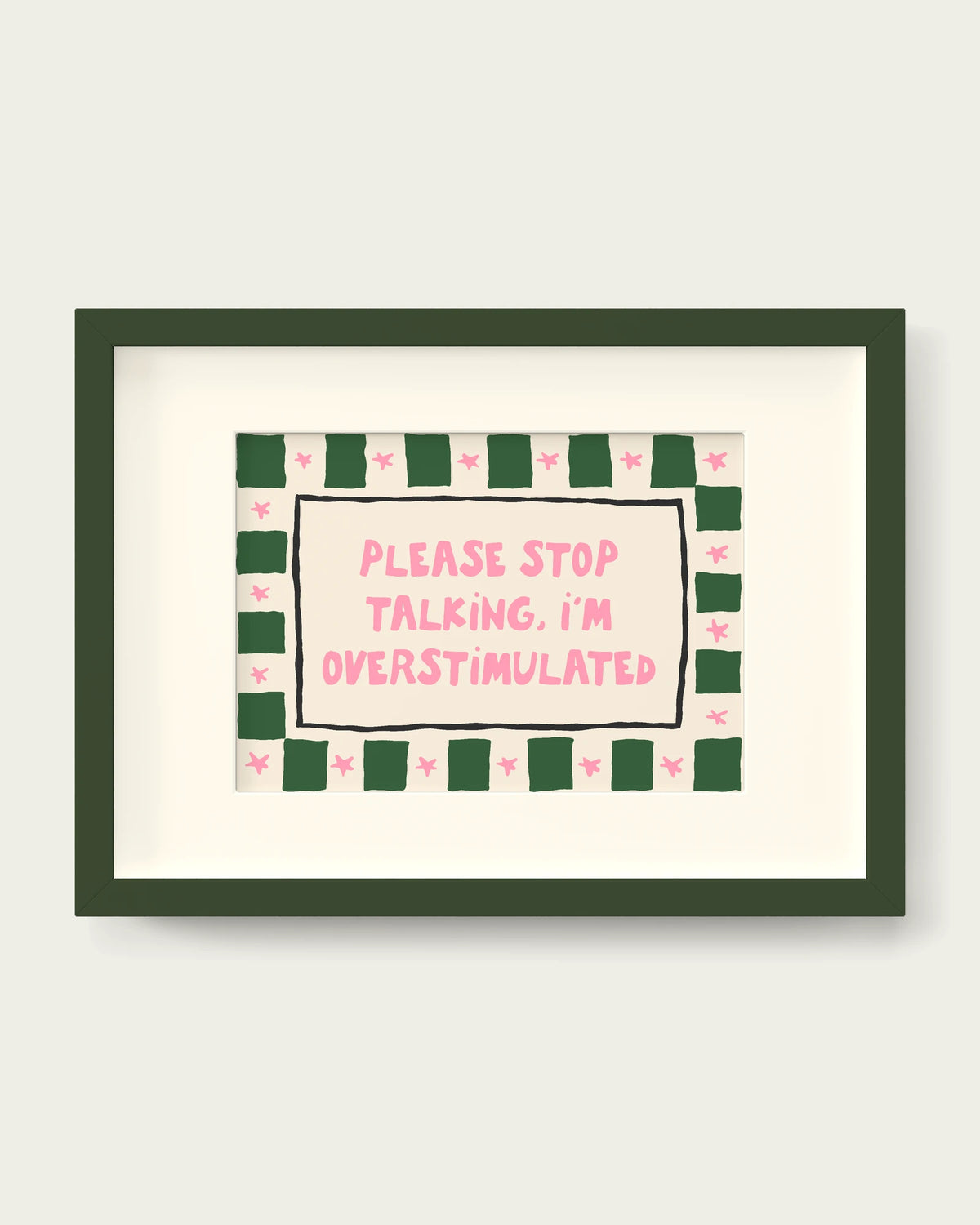 Hunter-Green-&-Blush-Pink/Dark Green+mount