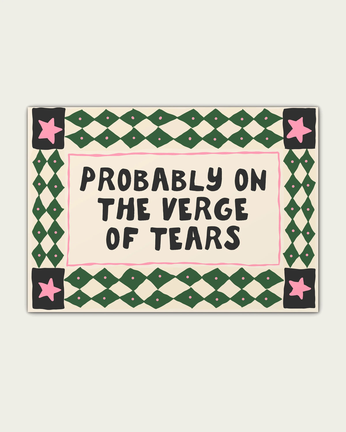 Hunter-Green-&-Charcoal/Unframed