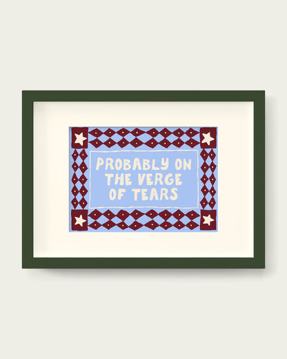 Plum-&-Cornflower/Dark Green+mount