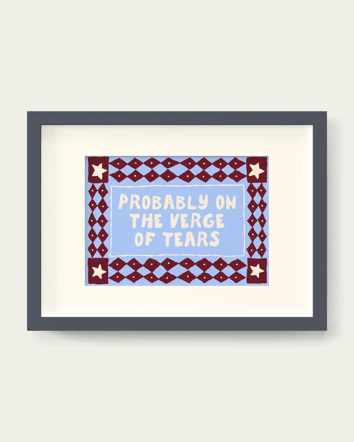 Plum-&-Cornflower/Dark Grey+mount