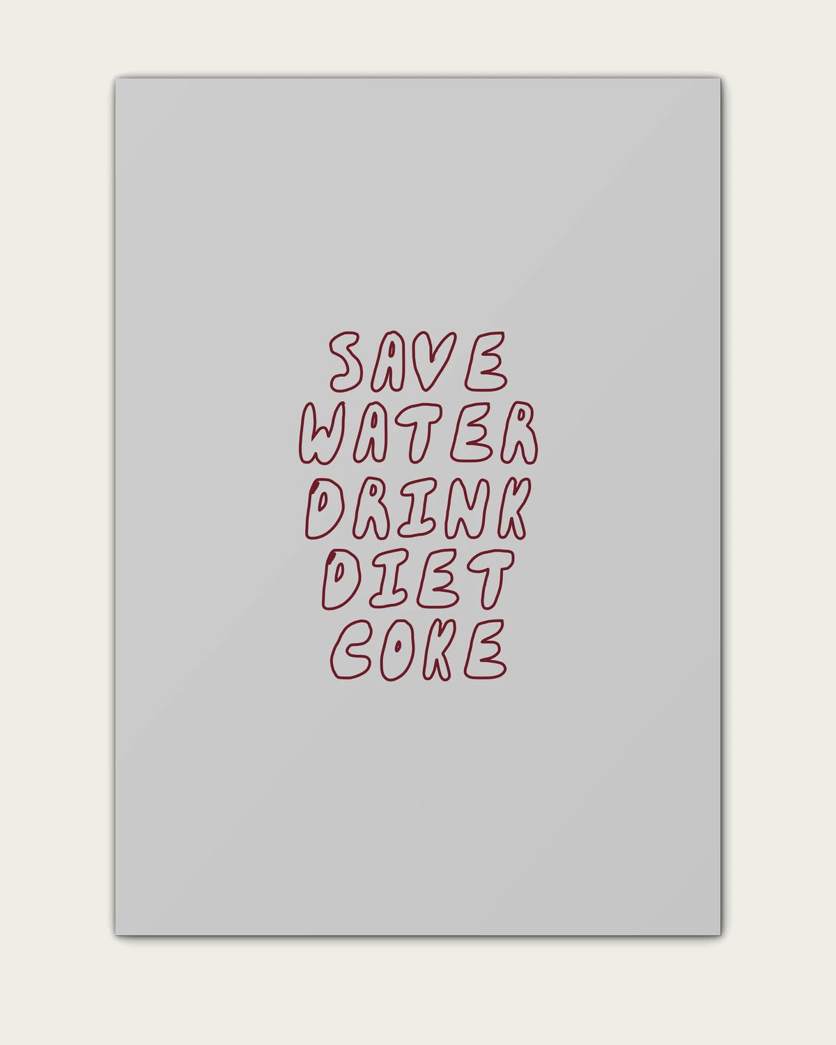 Cherry-&-Pale-Grey/Unframed