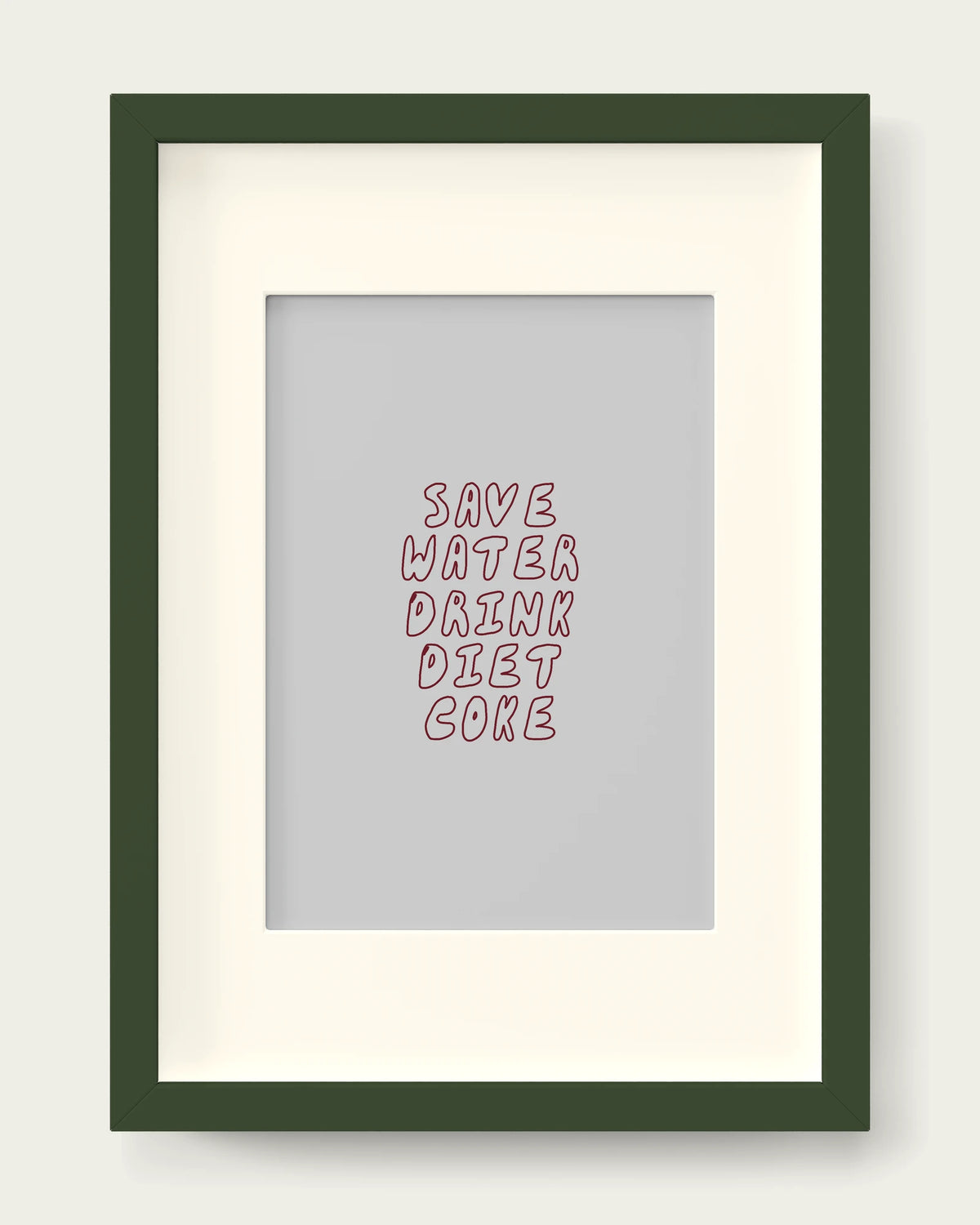 Cherry-&-Pale-Grey/Dark Green+mount