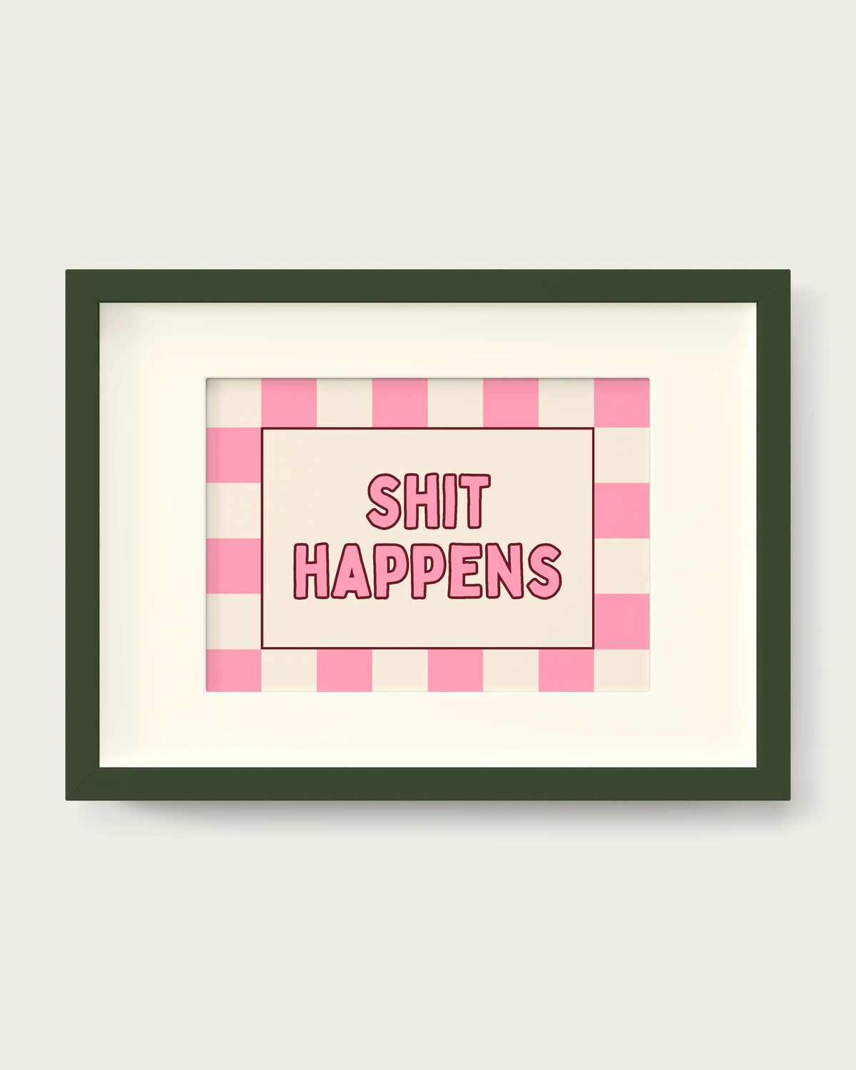 Blush-Pink/Dark Green+mount
