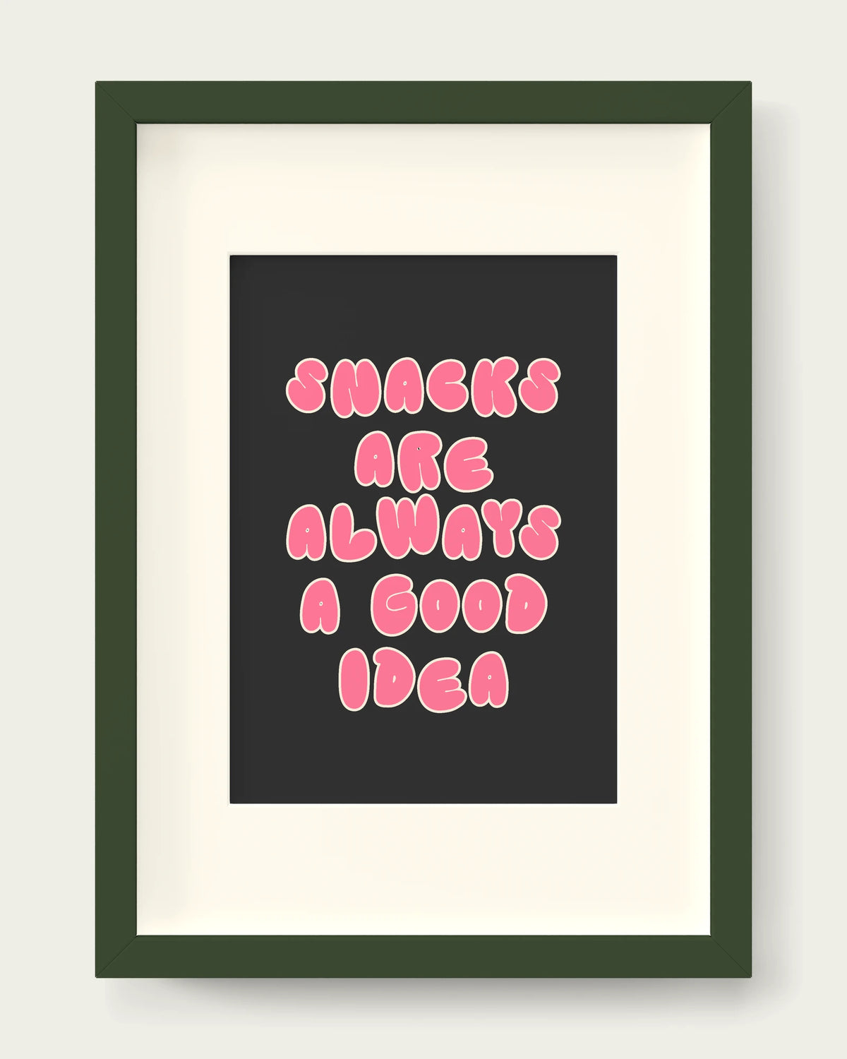Watermelon-&-Charcoal/Dark Green+mount