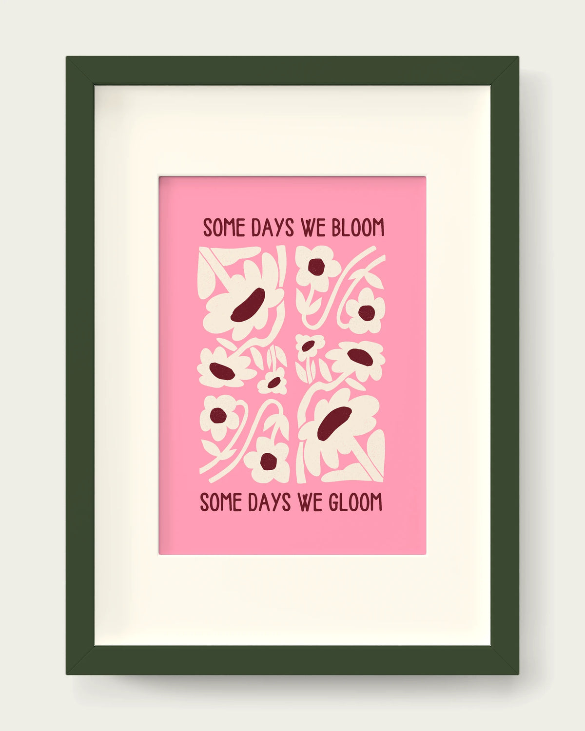 Blush-Pink/Dark Green+mount