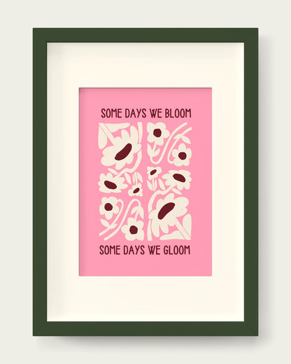 Blush-Pink/Dark Green+mount