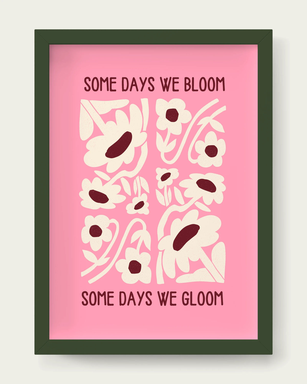 Blush-Pink/Dark Green