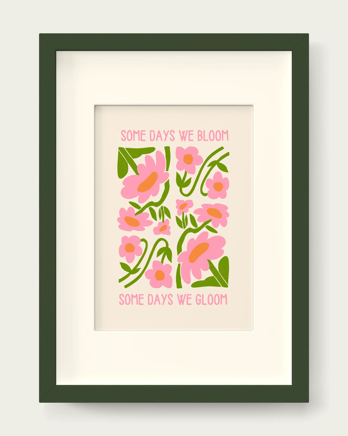 Blush-Pink-&-Pear/Dark Green+mount