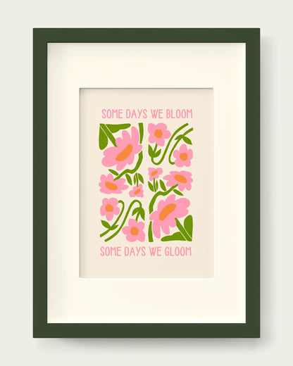 Blush-Pink-&-Pear/Dark Green+mount