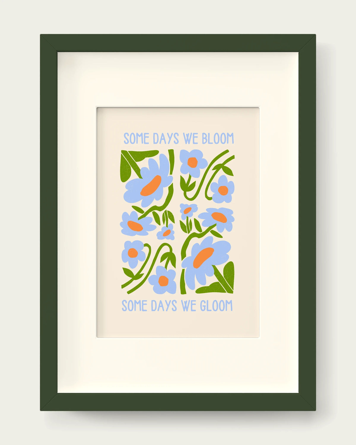 Cornflower/Dark Green+mount