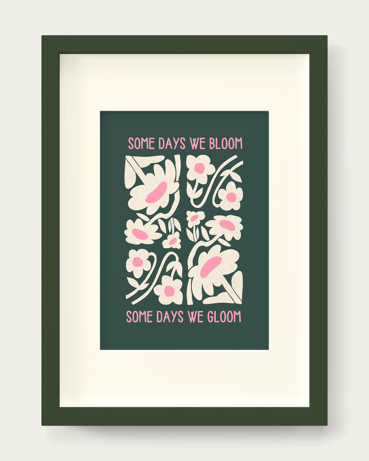 Forest-Green-&-Blush-Pink/Dark Green+mount