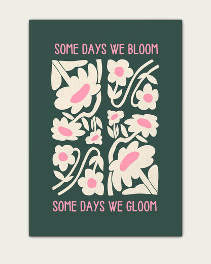Forest-Green-&-Blush-Pink/Unframed